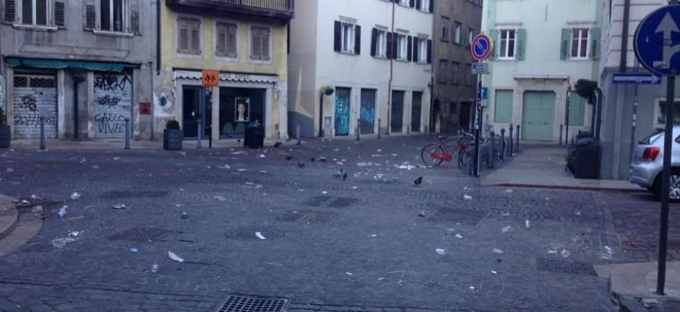 La situazione della piazza dopo la Notte Bianca di qualche giorno fa